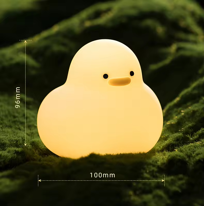 Cute Duck Kids Silicone Gift Animal Pat Control Table Lamp Bedroom Desk Lights Bedside Decoration Children Baby Night Light