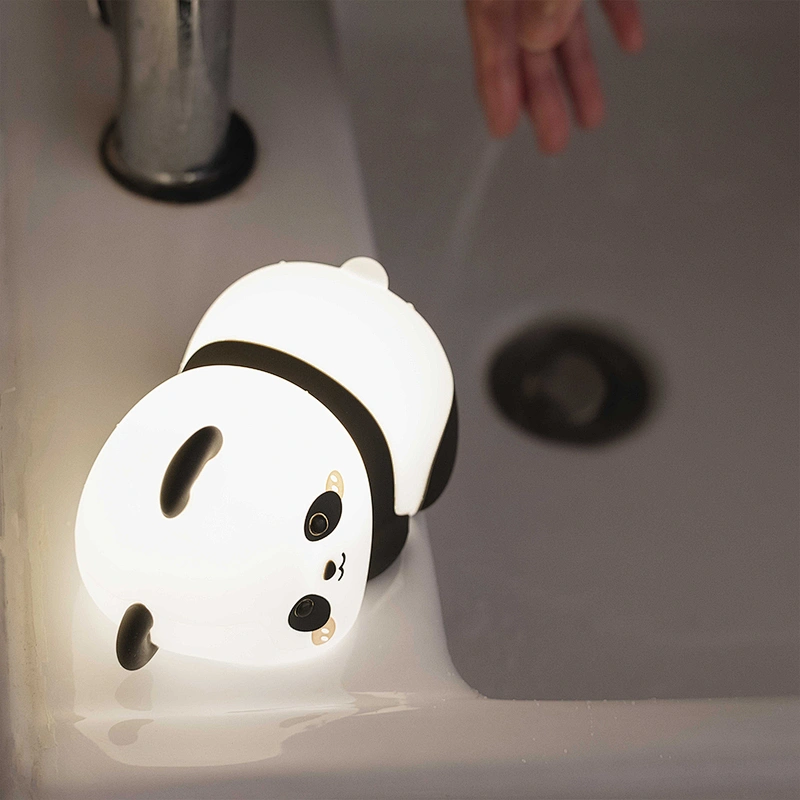 Creative Cute Panda Silicone Nightlight Pat Light Panda Nightlight Baby Feeding Light Bedside Light Factory Wholesale