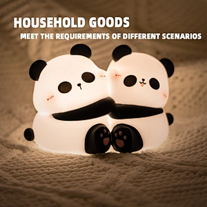 1200mAh Panda Shape Cute Rechargeable Animal Silicone Night Light Bed Lamp for Kids Baby Children