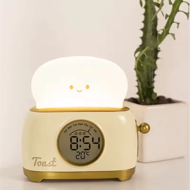 ICARER FAMILY Timer Function Kawaii Night Light Cute Toaster Table Lamp Potable Lamp for Children