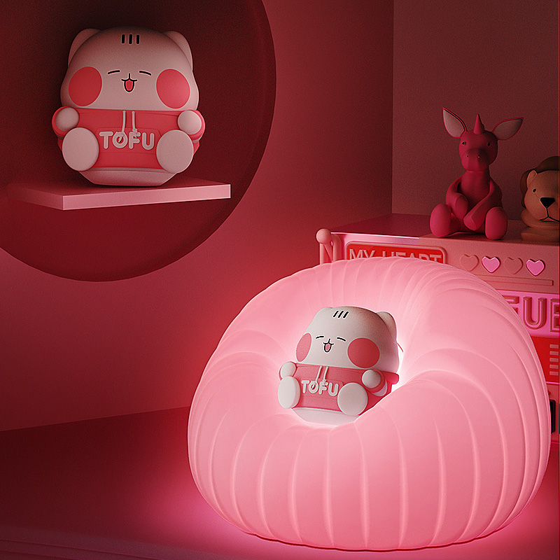 2024 Night Light Duck Silicone t Rechargeable LED Mini Touch Control USB Bedroom Silicone Wholesale Manufacturing