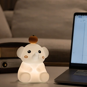 Cute Elephant Tap Control Unique Room Decor Lights Animal Led Rechargeable Table Lamp Kids Night Light for Bedroom