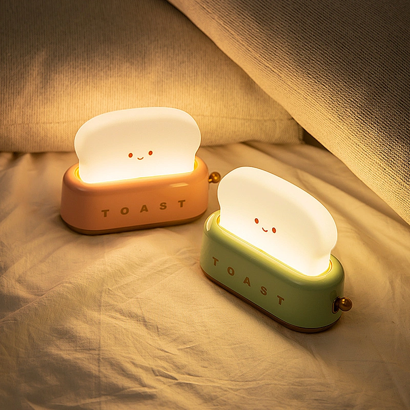 Smart Night Light Toaster Lamp Modern Design Timer Adjustable Brightness Best Gift Women Boys Small  Novelty Mini Night Light