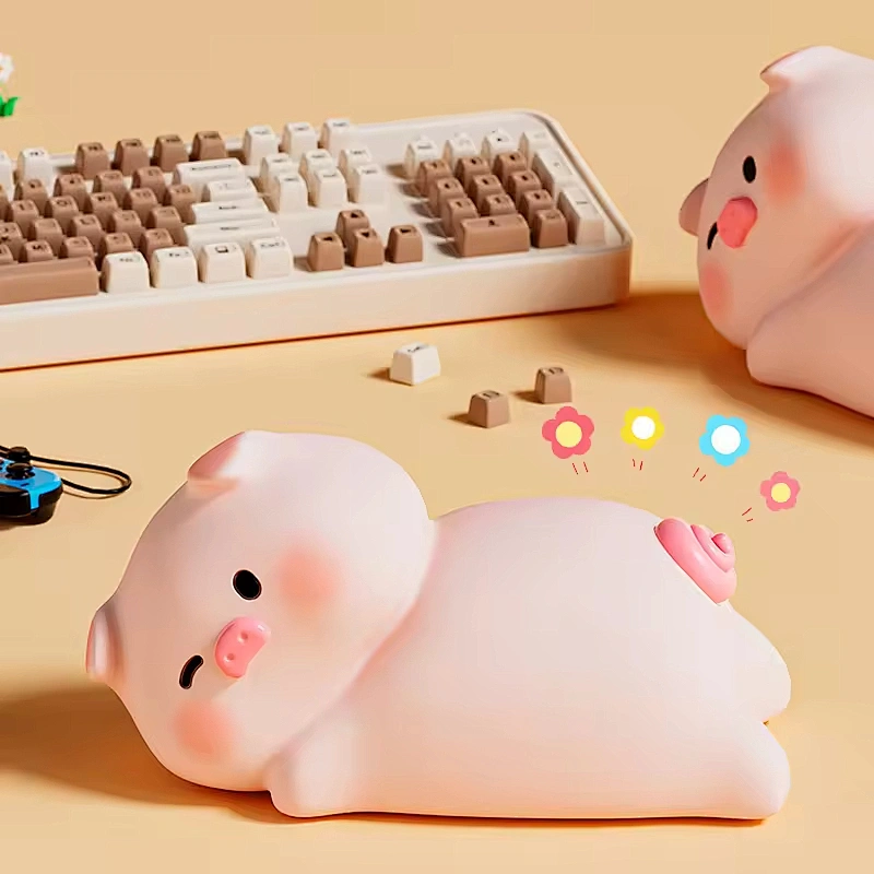 Modern Design Kids Night Light Pig Silicone Sofa Night Lamp with LED & Touch Control Rechargeable Battery Powered Babies Kids
