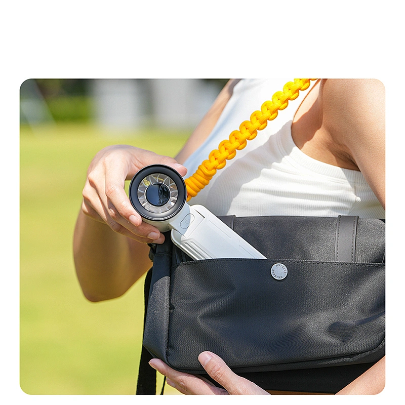 Portable Handheld LED Mini Small Hand Fans Outdoor Folding Air Cooling Office Stand Fan Summer Cooling Fan