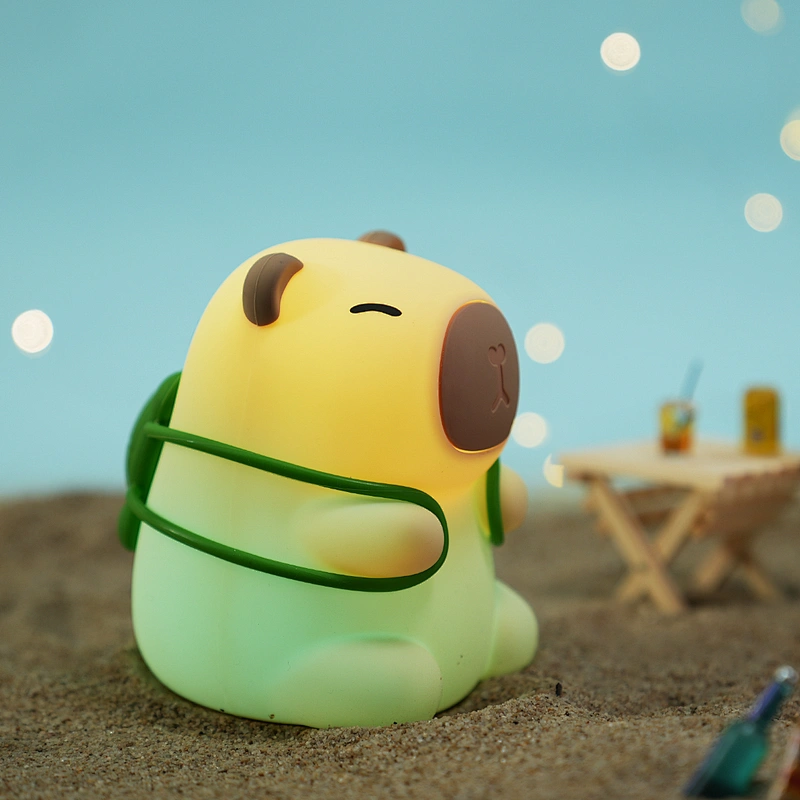 Cute Capybara Lamp Touch Pat Bedroom Light Led Table Lamp Bedside Night Light USB Rechargeable Led Lamp Lights for Kids Room
