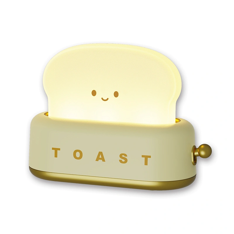 ICARER Popular Mini Toast Light Modern Rechargeable LED Lamp USB Power Supply Colorful Silicone Switch Touch Home Bedroom Use