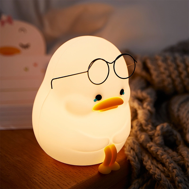 Animal Duck Night Led Lamp Kids Baby Children Home Rechargeable Table Lamp Decoration Bedside Bedroom Light Night Light