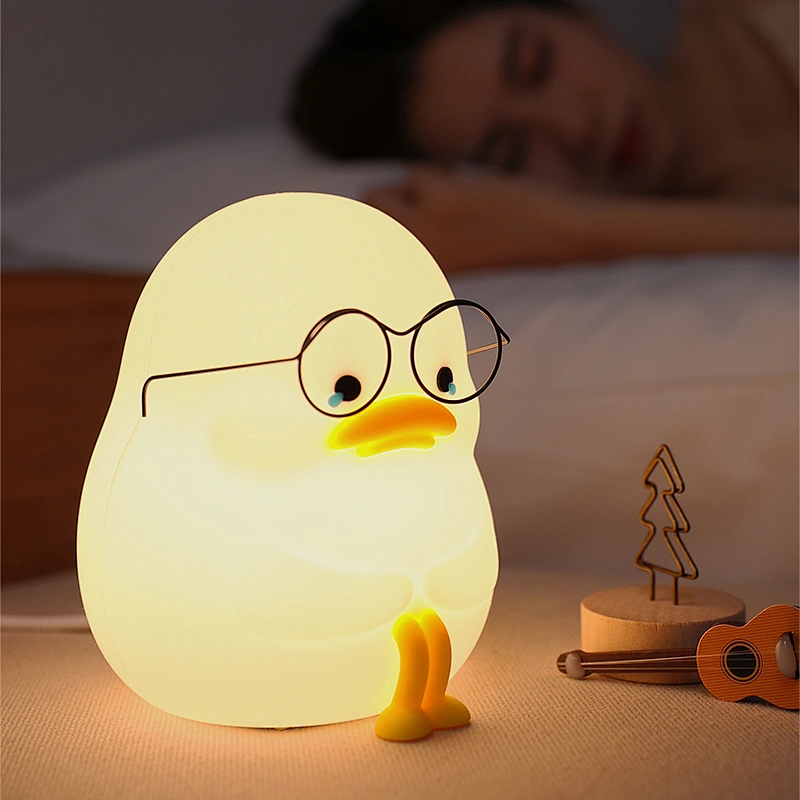 Voice Control Animal Duck Smart Night Light for Kids Baby Children USB Rechargeable Battery Bedroom Decor Light Lamps Decoration