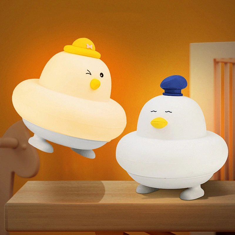 ICARER FAMILY Silicone Chicken and Ducklings Shaped Night Light for Bedroom or Nursery