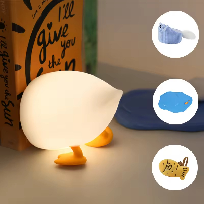 Cute Duck Unique Room Decoration Table Lightings Kids Rechargeable Wireless Gift Nursing Night Light for Bedroom
