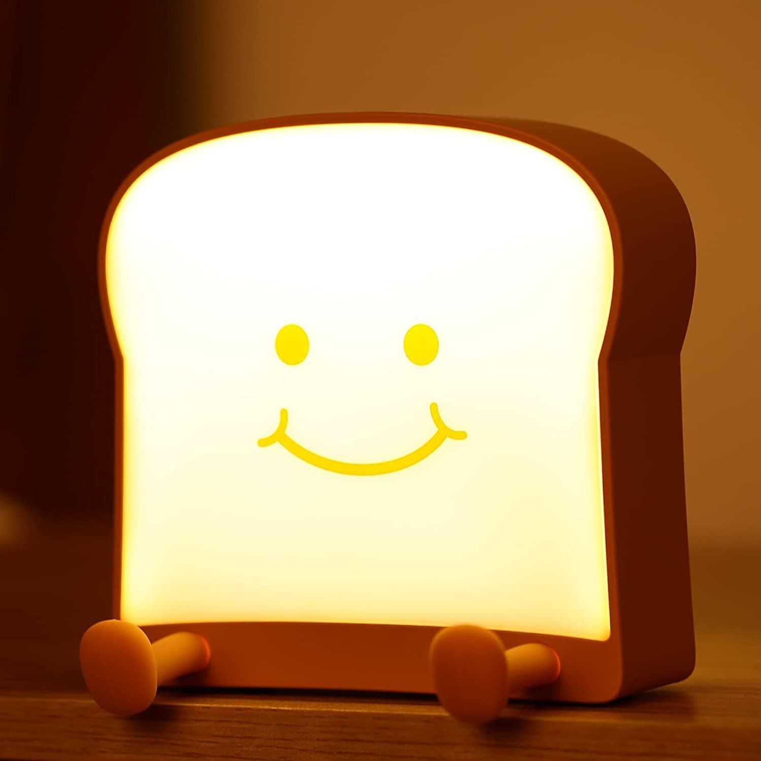 Kawaii Anime Toast Cute Bedside Rechargeable Sleep Led Table Lamp Children Night Light for Bedroom Decoration