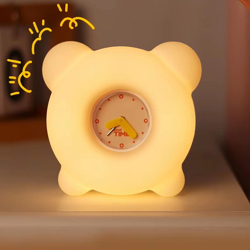 Multifunctional Alarm Clock Night Light Digital LED Clock With Warm Lighting