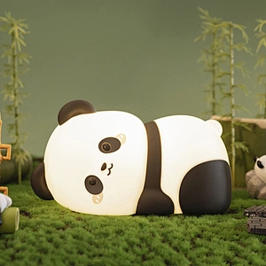 Cross-border Panda Night Light Bedroom Sleep Bedside Atmosphere Light Baby Nursing Eye protection Pat Light New Silicone Lamp