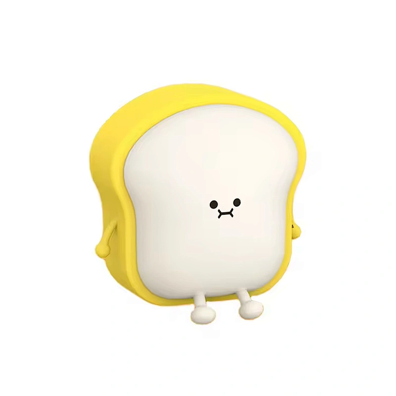 Cute Silicone Cartoon Bread Anime Phone Holder Tap Dimmable Rechargeable Kids Children Night Light for Bedroom