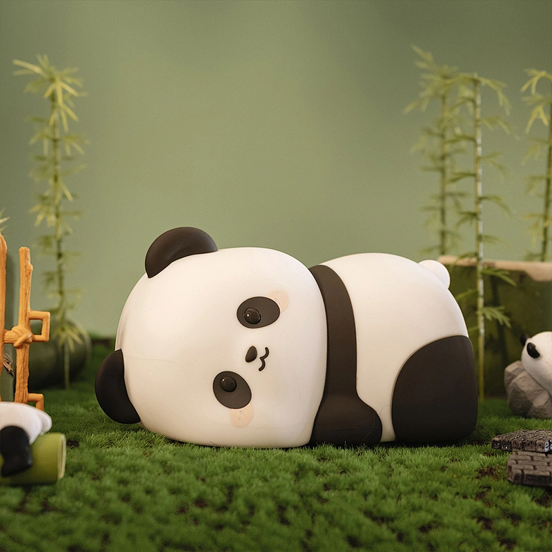 Cross-border Panda Night Light Bedroom Sleep Bedside Atmosphere Light Baby Nursing Eye protection Pat Light New Silicone Lamp