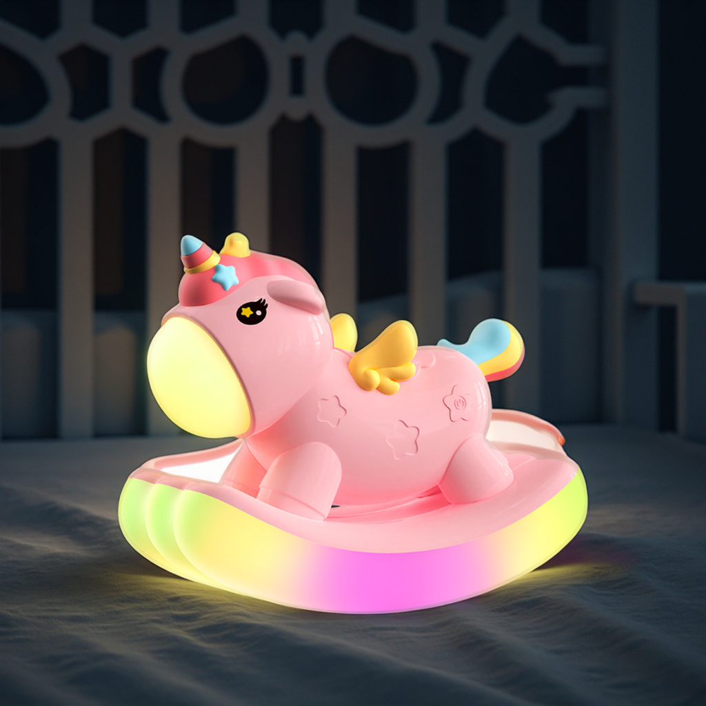 ICARER FAMILY Custom Cute Unicorn Cartoon Colorful Cartoon Bedroom Decoration Baby Children Kids Night Light for Bedroom