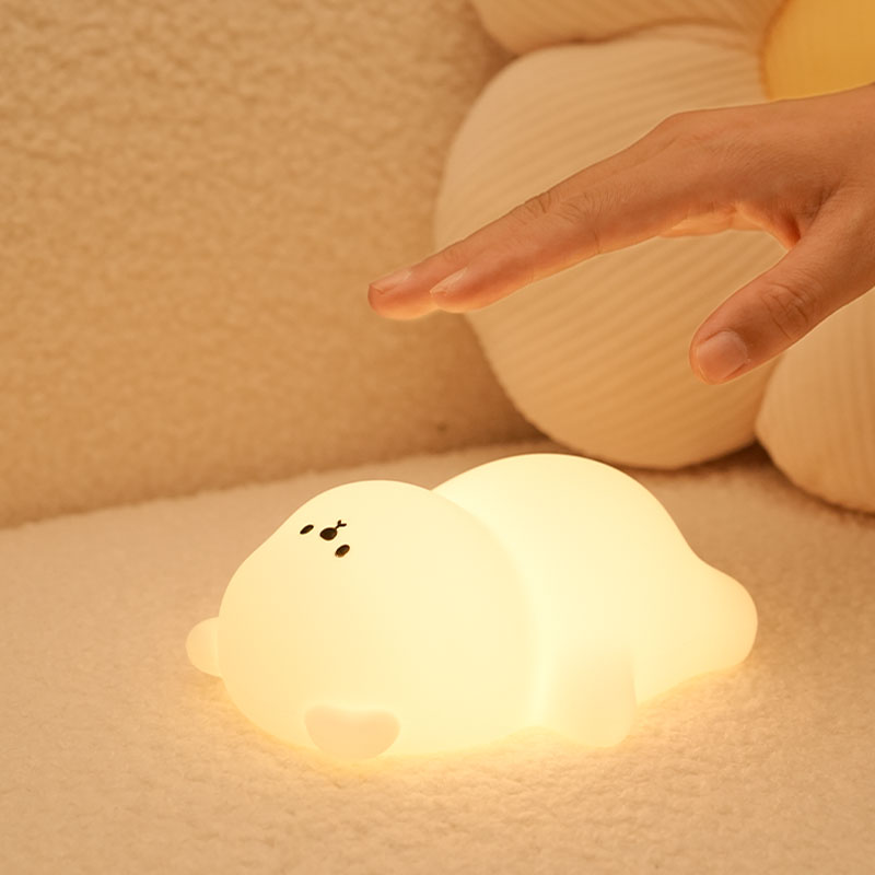 ICARER Modern Mini Family Bedroom Bear Night Light LED Projector Touch Sensor USB Rechargeable Reusable Battery Power Source