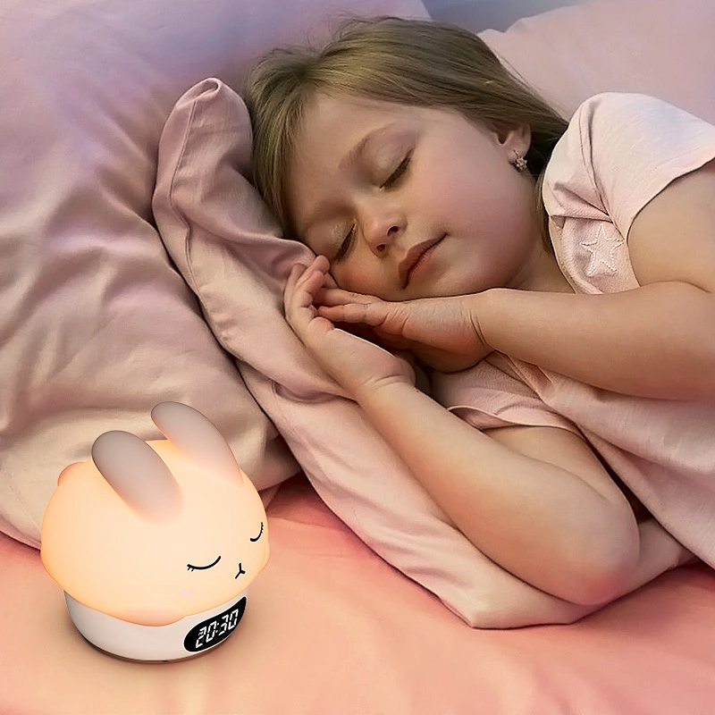 ICARER FAMILY Tap Timer Silicone Night Light USB Rechargeable Kids Bedroom Sleeping Aid Night Light With Touch Control  Lamp