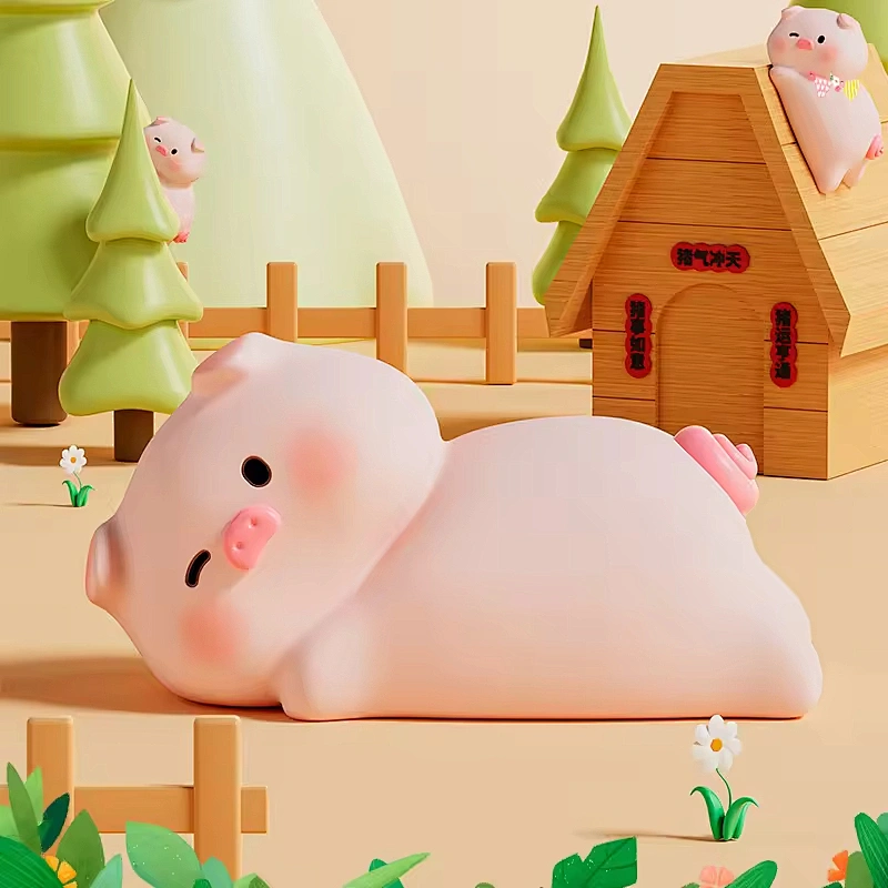 Sofa Pig Silicone LED Night Light USB Rechargeable Touch Lamp for Nursery and Gifts Children Night Light