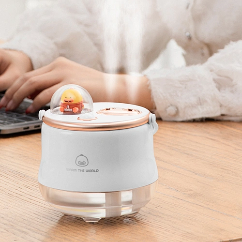 ICARER FAMILY Super Cool  400ml Rechargeable Humidifiers Cute Air Cool Mist with Battery Mini Installation Type for Aromatherapy