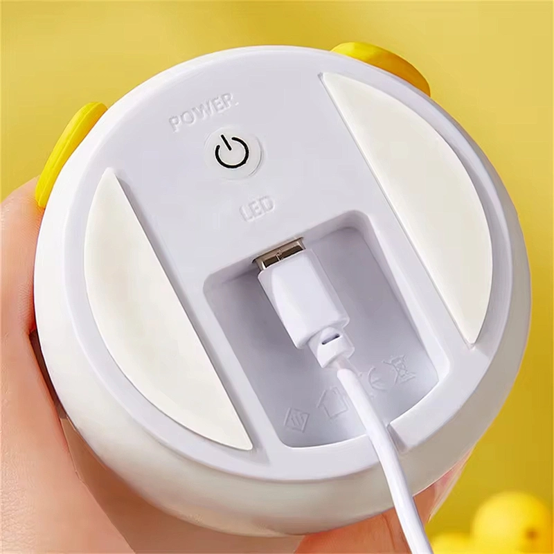 Kawaii Modern LED Duck Lamp Color-Changing Night Light Tap Rechargeable Silicone Duck Night Light Holiday Gift Kids Room Use