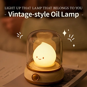 Mini Modern LED Desk Lamp Warm Color Night Light Projection Kids Rechargeable ABS Material Colorful Emitting Switch Power