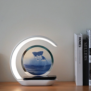 ICARER FAMILY Modern Multifunctional Smart 15W Wireless Charger Rechargeable Plug-In Bedroom LED Night Light Table Lamp