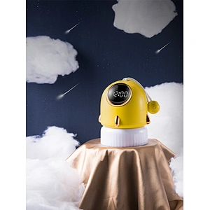 Smart Night Light USB Mini Handheld LED Projector Modern Design Portable Luminous Clock Display Night Light for Room Use