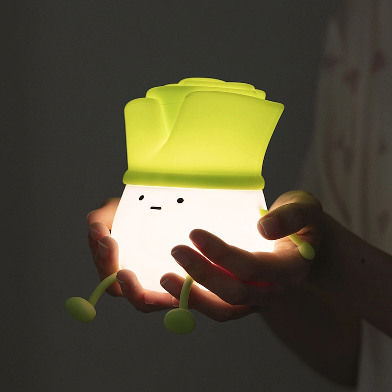 Cute Rechargeable LED Pat Lamp Modern Mini Silicone Children's Night Light with Touch Sensor for Bedroom Sleep and Gifts