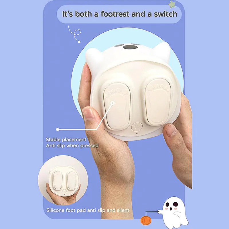Touch Light Ghost Silicone LED Night Light Cute Rechargeable Lamp for Desk and Bedroom