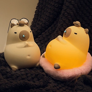 2025 Silicone Soft Light Rechargeable Night Light Cute Lamp Kapibala  Gift for Kids