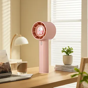 ICARER FAMILY High Quality 3 Speeds Electric Portable Mini Table Fan USB Rechargeable Fan Small Personal Handheld Fan With Base