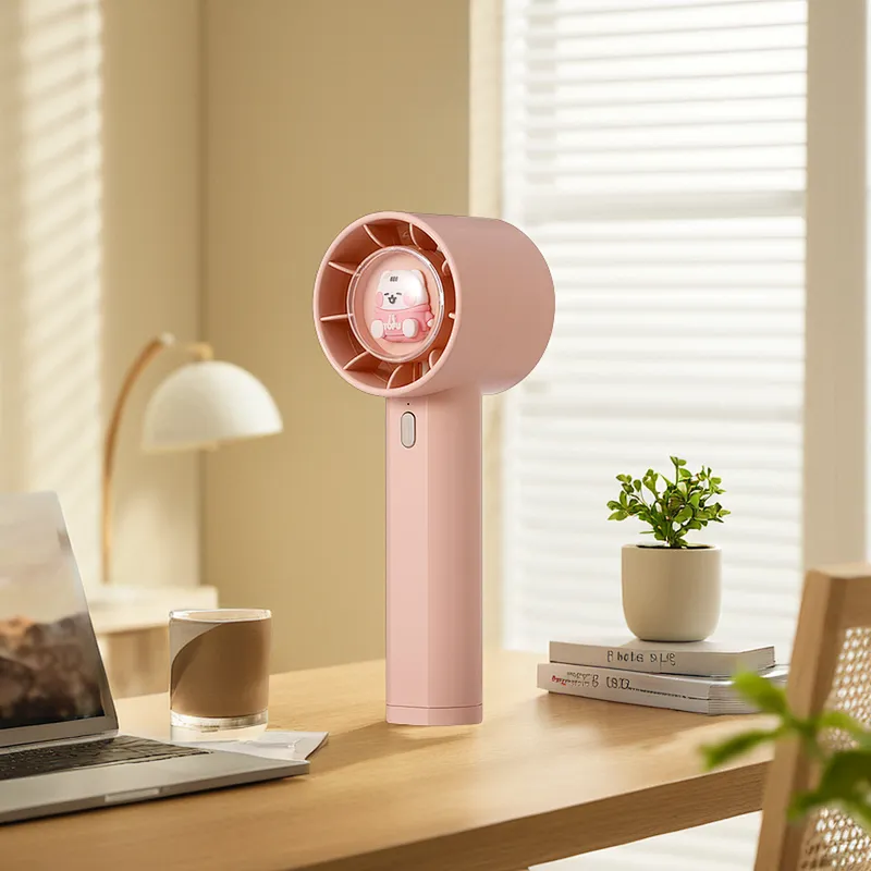 ICARER FAMILY High Quality 3 Speeds Electric Portable Mini Table Fan USB Rechargeable Fan Small Personal Handheld Fan With Base