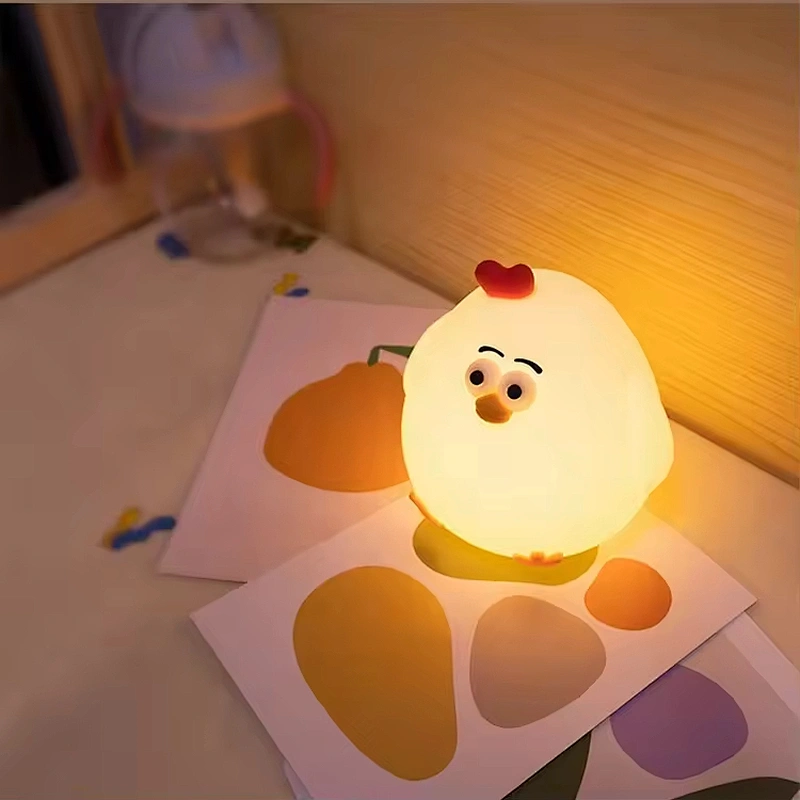 Cuckoo Chicken Sleeping Lamp for Kids With Cute Design Patting Light Lamps for Kids Bedroom Use