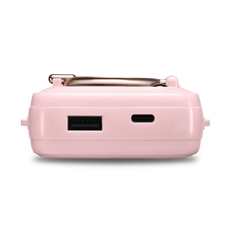 10000mAh Cute Portable Built-in Cables Rechargeable Power Banks Fast Charges Power Bank with Phone Stand