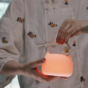 Modern Cute Round Rabbit Night Light Warm White LED Table Lamp for Bedroom USB Rechargeable Crystal Material