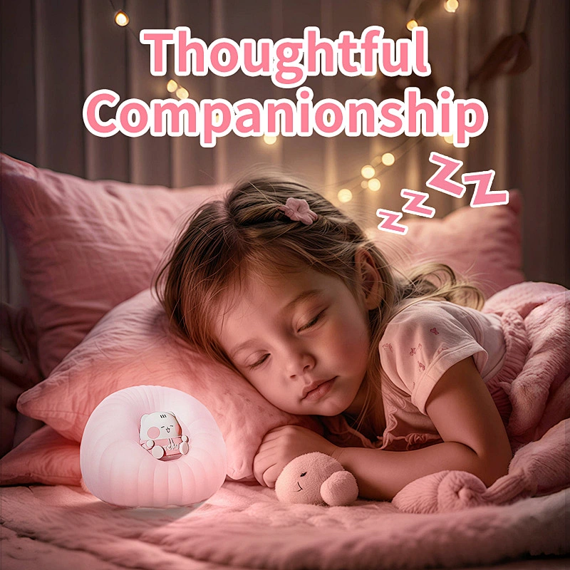ICARER Family Rechargeable Led Soft Touch Silicone Night Light for Kids Bunny Lamp Light up Silicone Animal Night Light for Room