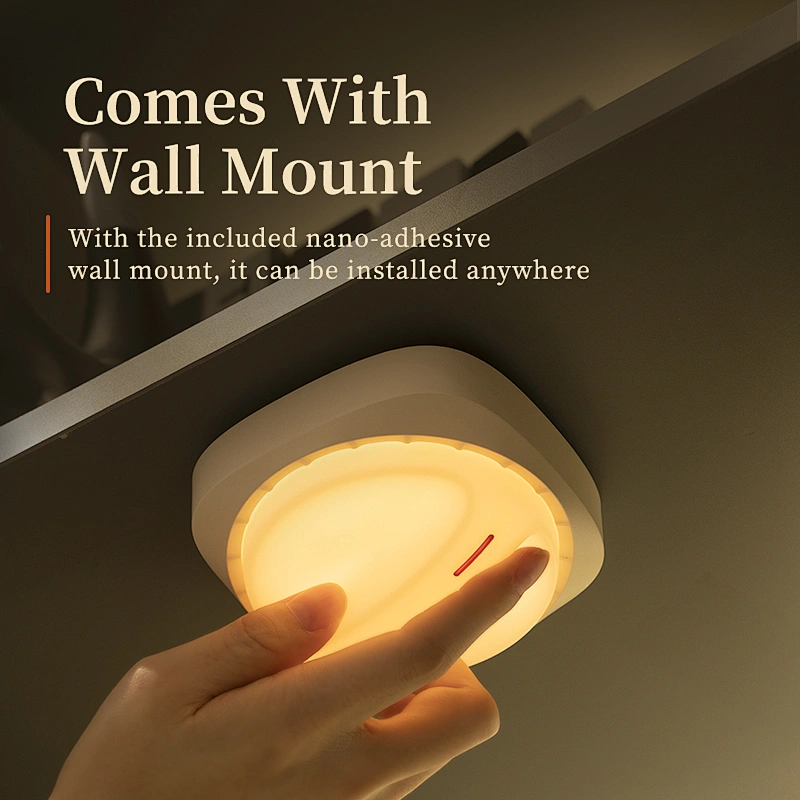 Wall Amount Cordless Portable USB Led Rechargeable Smart Night Light for Wardrobe Modern Small Home Led