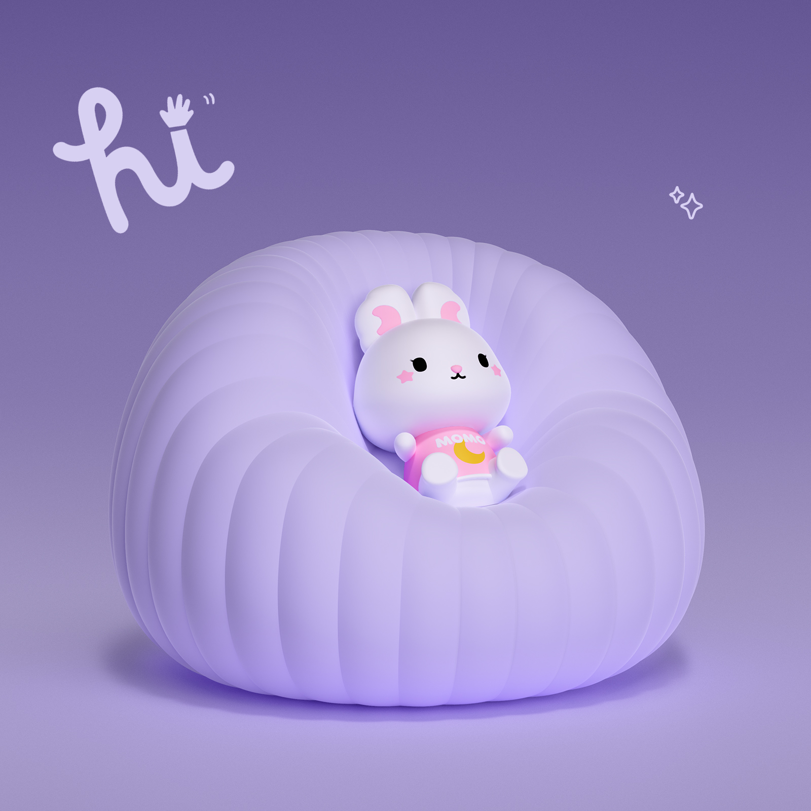 ICARER FAMILY Modern Sofa Shape LED Night Light with USB Rechargeable 5V Silica Animals Design for Home Bedroom Use