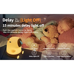 Kawaii Capybara Changeable Colors Anime Pat Silicone Night Light for Kids Rechargeable USB Light Lamp for Bedroom