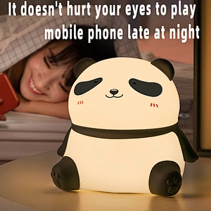 Cute Healing Panda LED Lamp with Soft Restful Light for Children Room and Peaceful Nights Touch Light