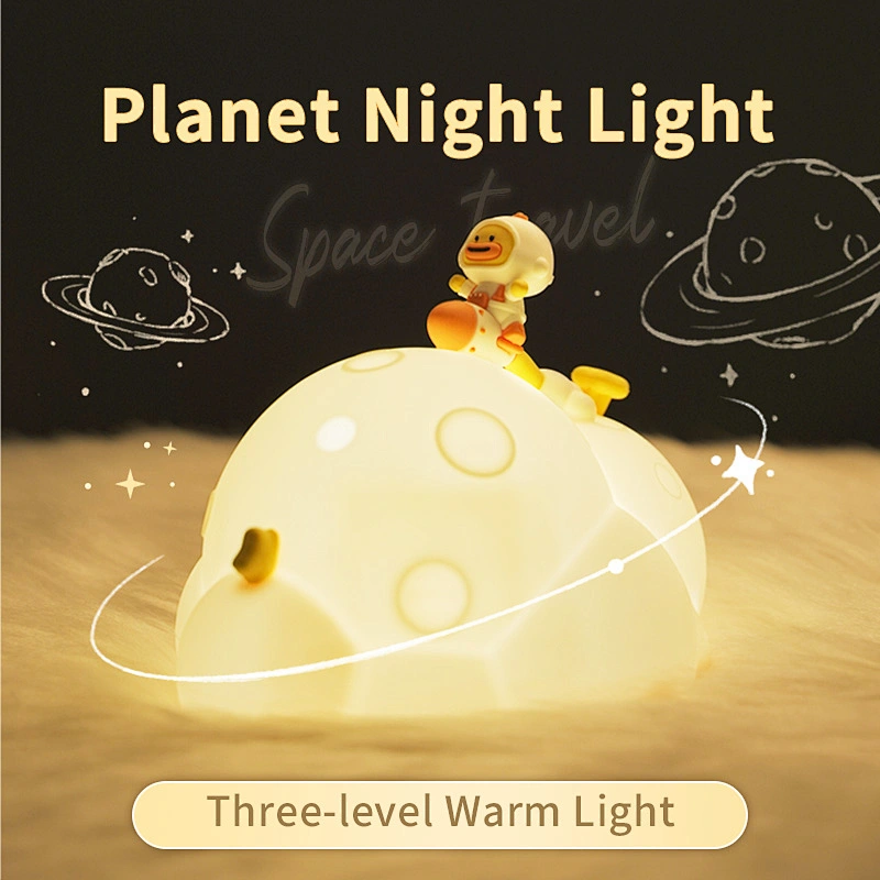ICARER FAMILY USB Rechargeable Modern Mini LED Night Light Warm White Acrylic Lamp with Sensor Control for Home or Room Use