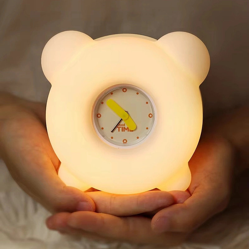 Multifunctional Alarm Clock Night Light Digital LED Clock With Warm Lighting