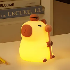 Children Night Light Portable Capybara LED Light USB Rechargeable Lamp for Kids and Animal Lovers