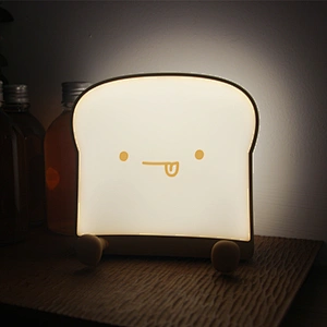 Toast Shape Custom USB Bedside Baby Sleeping Table Lamps for Girls Led Warm Decorative Lights for Home Decor