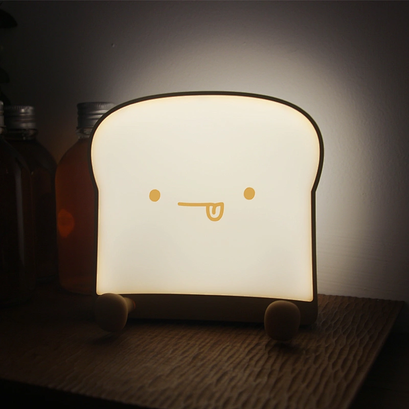 Toast Shape Custom USB Bedside Baby Sleeping Table Lamps for Girls Led Warm Decorative Lights for Home Decor