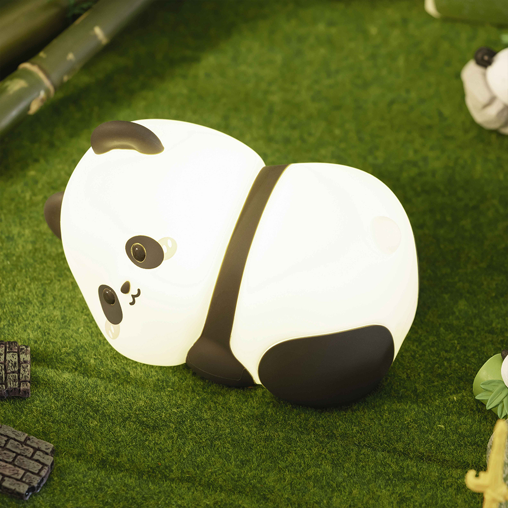 Cross-border Panda Night Light Bedroom Sleep Bedside Atmosphere Light Baby Nursing Eye protection Pat Light New Silicone Lamp