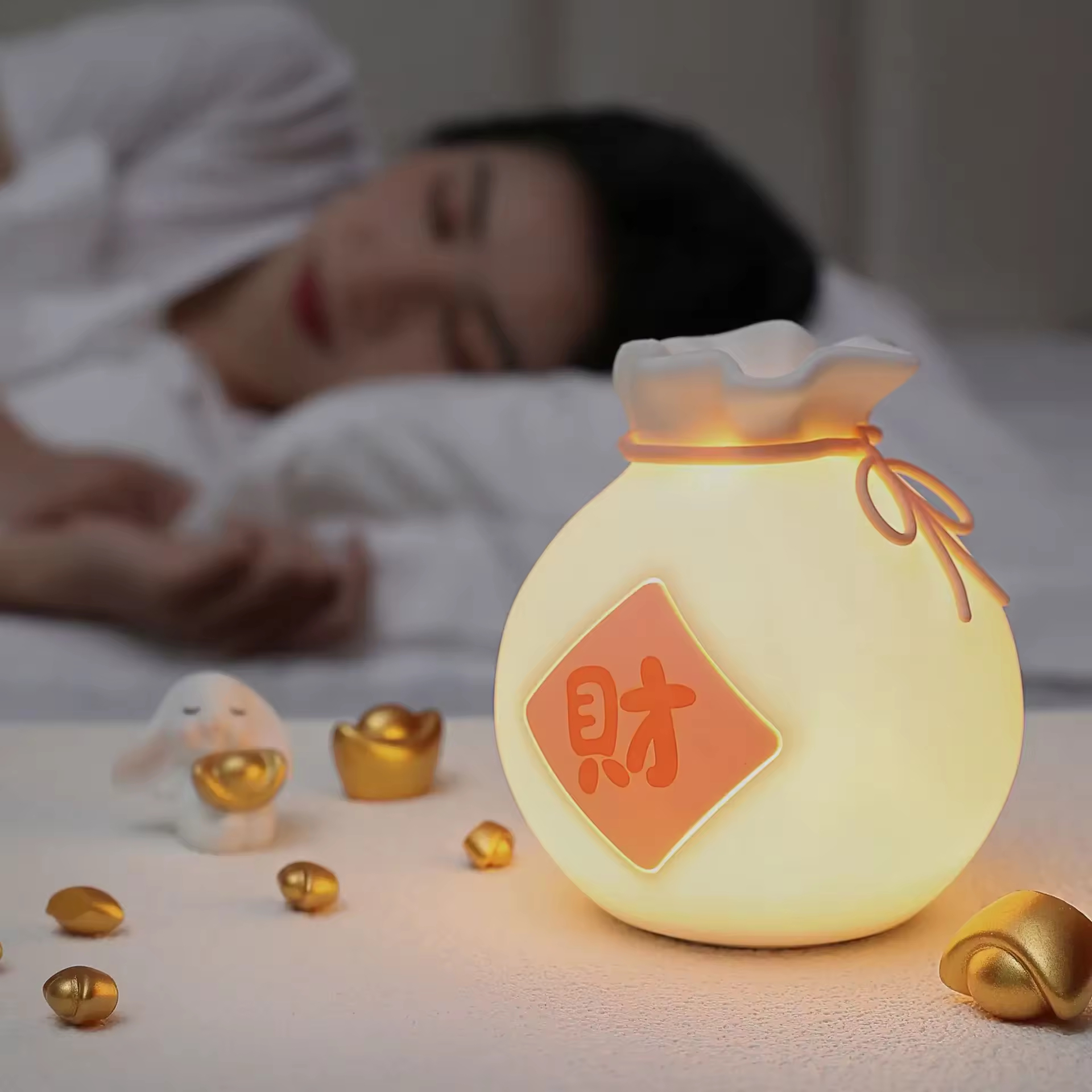Lucky Bag LED Night Light | Perfect Gift Idea  USB Rechargeable Soft Glow Lamp