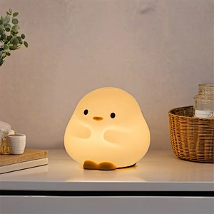 Cute Baby Squeezed Toys BPA-free Rechargeable Table Night Lamp for Bedroom Duck Night Light